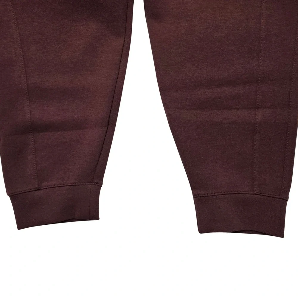 Nike 24.7 Womens Large Dri-FIT Soft Joggers Mid Rise Ankle Length Burgundy Taper